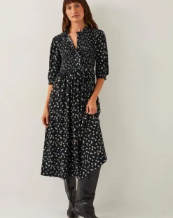 Monsoon Orielle Print Jersey Midi Dress