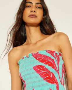 Monsoon Pamela Palm Print Midi Sundress