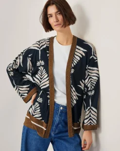 Monsoon Pamela Print Linen-Blend Jacket