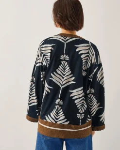 Monsoon Pamela Print Linen-Blend Jacket