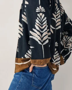 Monsoon Pamela Print Linen-Blend Jacket