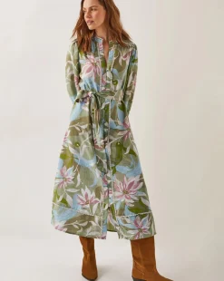 Monsoon Piper Floral Print Midi Dress
