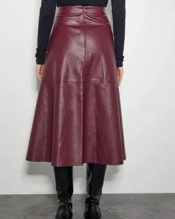 Monsoon Pippa Faux Leather Midi Skirt