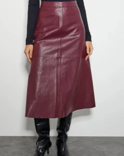 Monsoon Pippa Faux Leather Midi Skirt