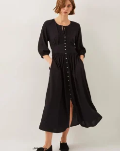 Monsoon Polly Pintuck Pleat Midi Dress