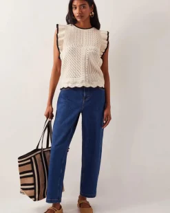 Monsoon Ray Ruffle Knitted Tank Top