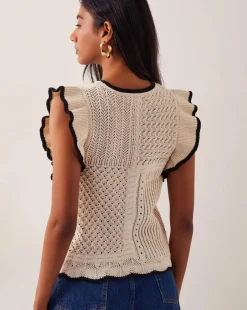 Monsoon Ray Ruffle Knitted Tank Top
