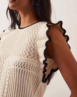 Monsoon Ray Ruffle Knitted Tank Top