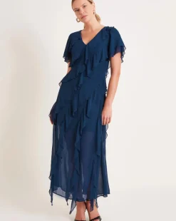 Monsoon Renata Ruffle Maxi Dress