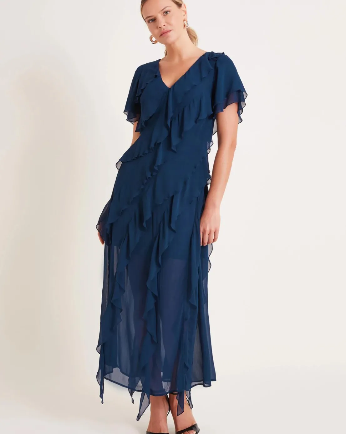 Monsoon Renata Ruffle Maxi Dress