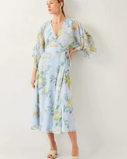 Monsoon Rowan Floral Wrap Midi Dress