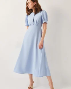 Monsoon Ruth Scallop Trim Midi Dress