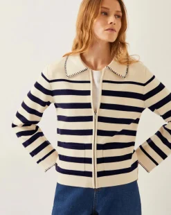 Monsoon Sabine Stripe Collar Jacket