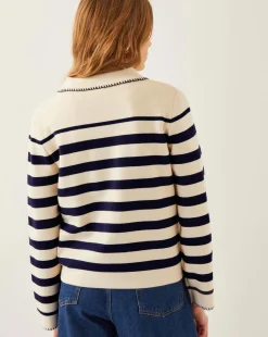 Monsoon Sabine Stripe Collar Jacket