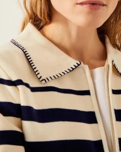 Monsoon Sabine Stripe Collar Jacket