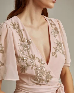 Monsoon Sarah Embellished Wrap Dress