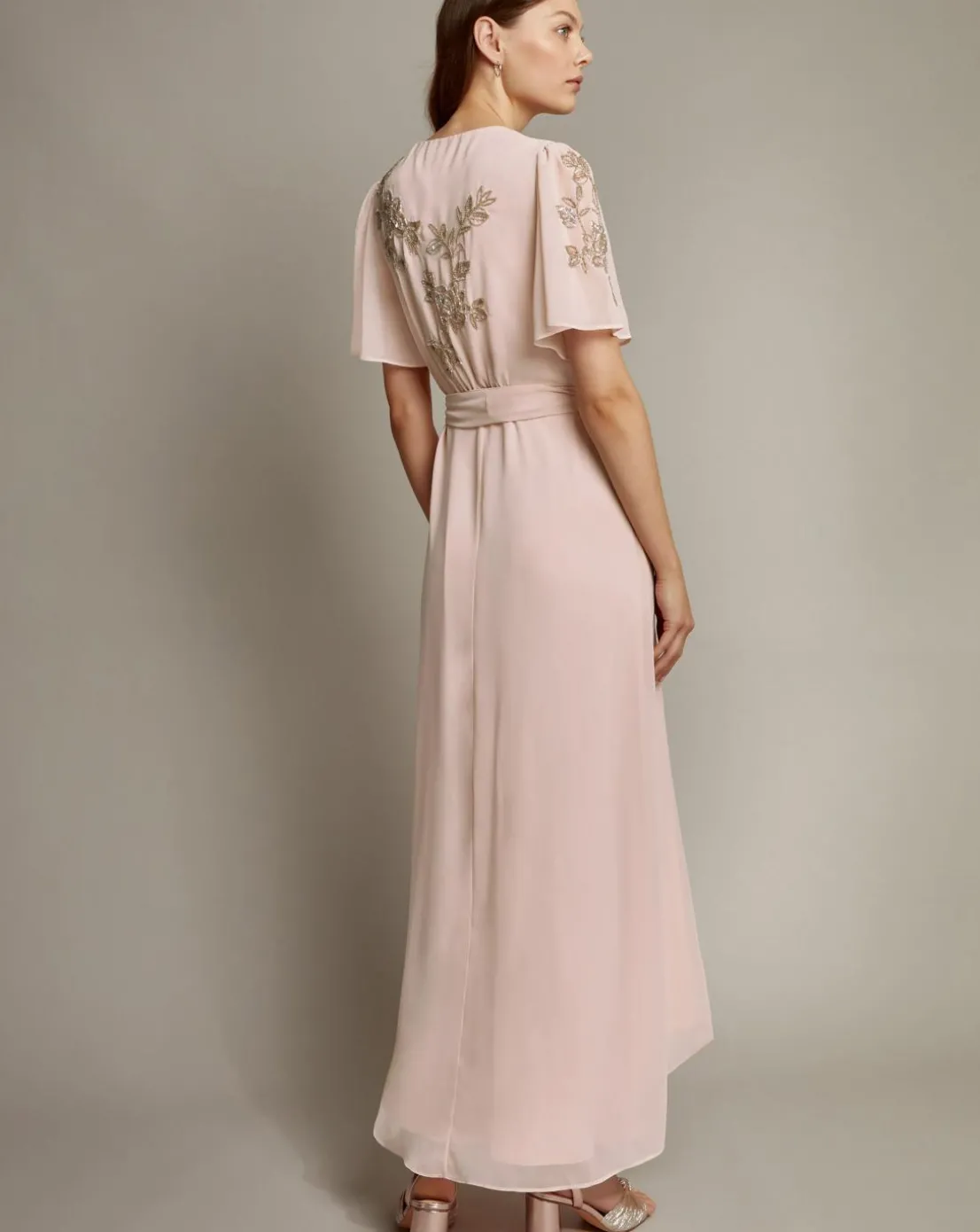 Monsoon Sarah Embellished Wrap Dress