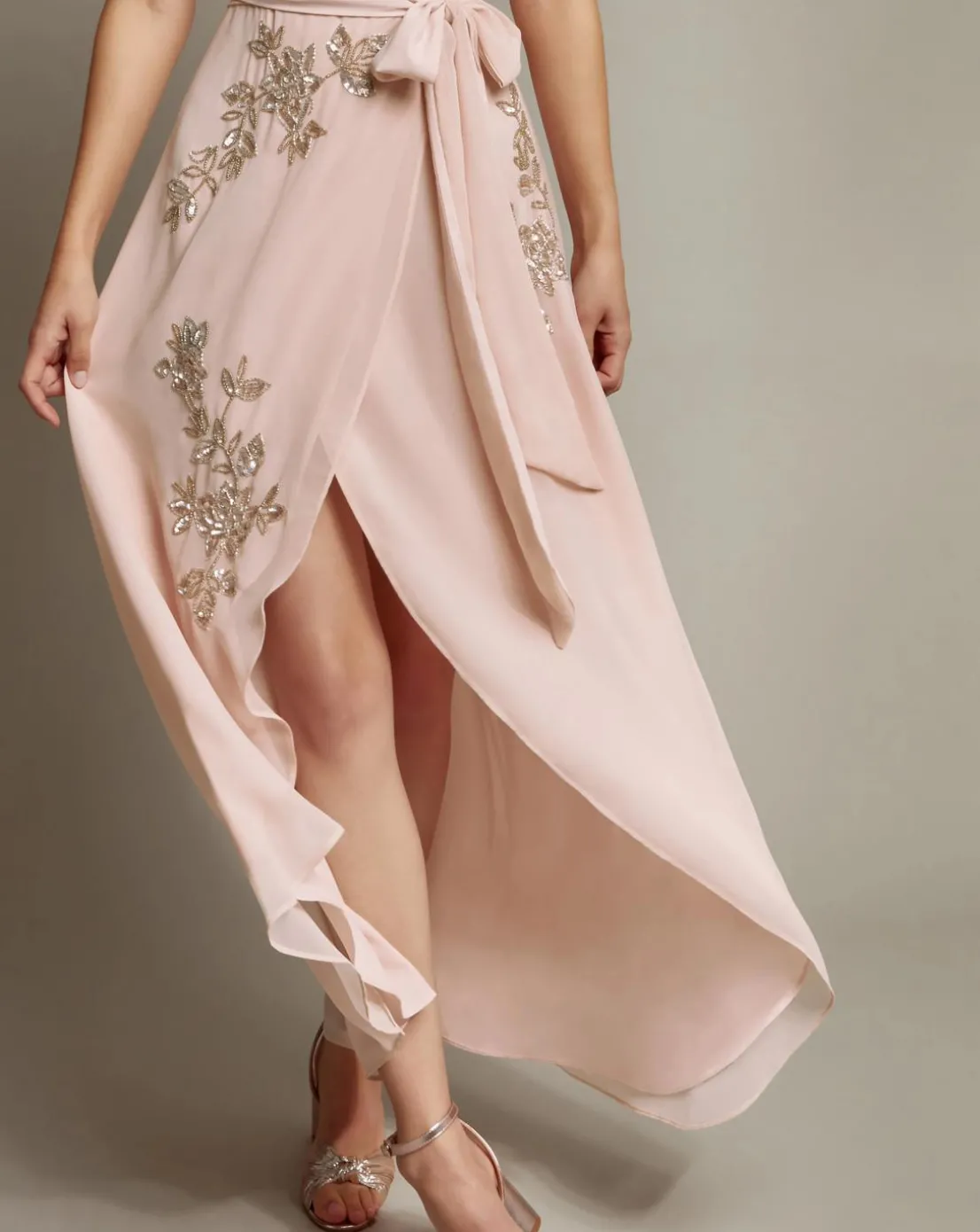 Monsoon Sarah Embellished Wrap Dress