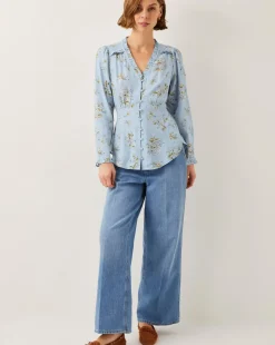 Monsoon Sarah Floral Button Blouse