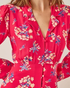 Monsoon Sarah Floral Print Midi Dress