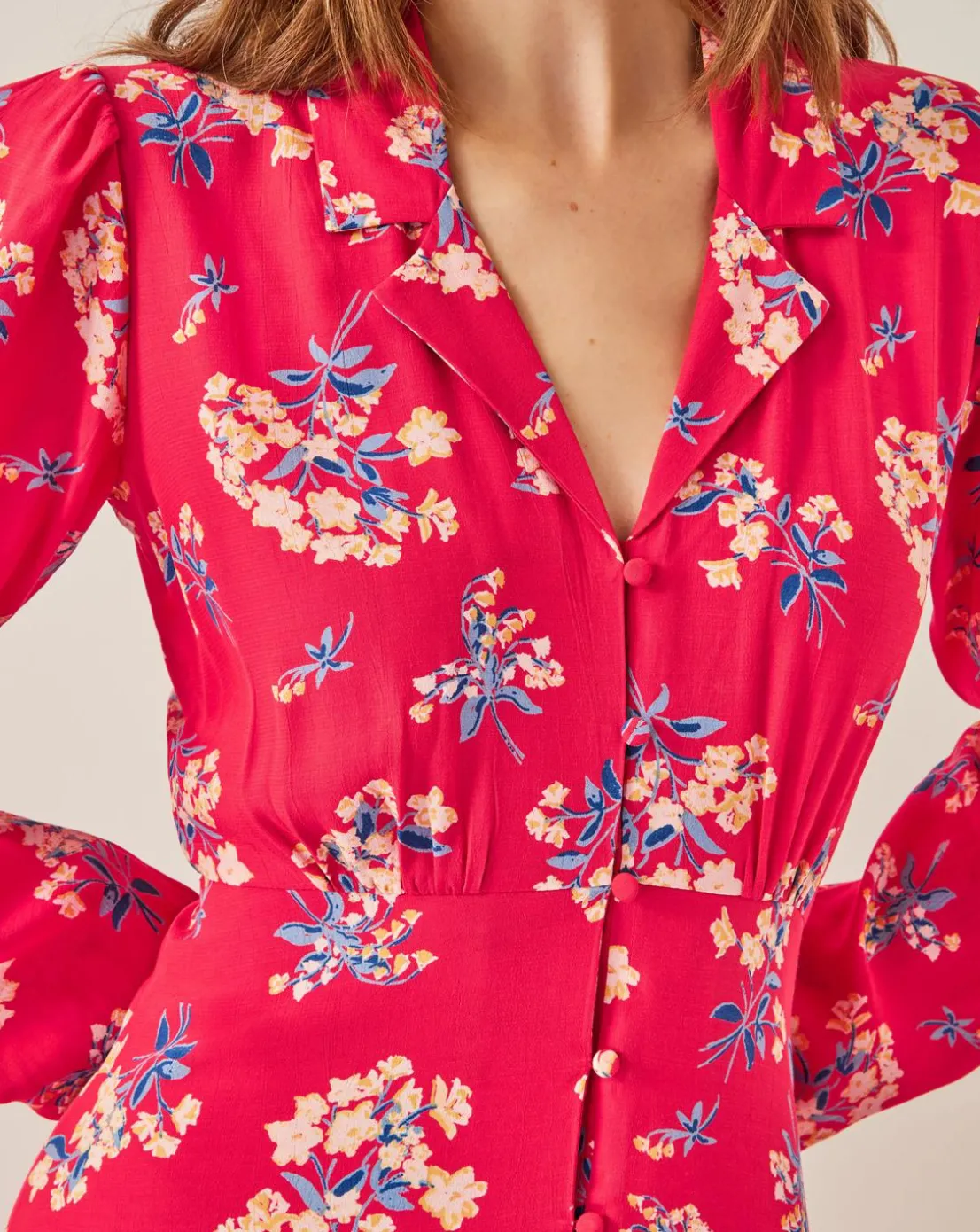 Monsoon Sarah Floral Print Midi Dress