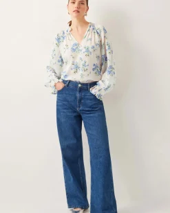 Monsoon Sarah Sheer Floral Blouse