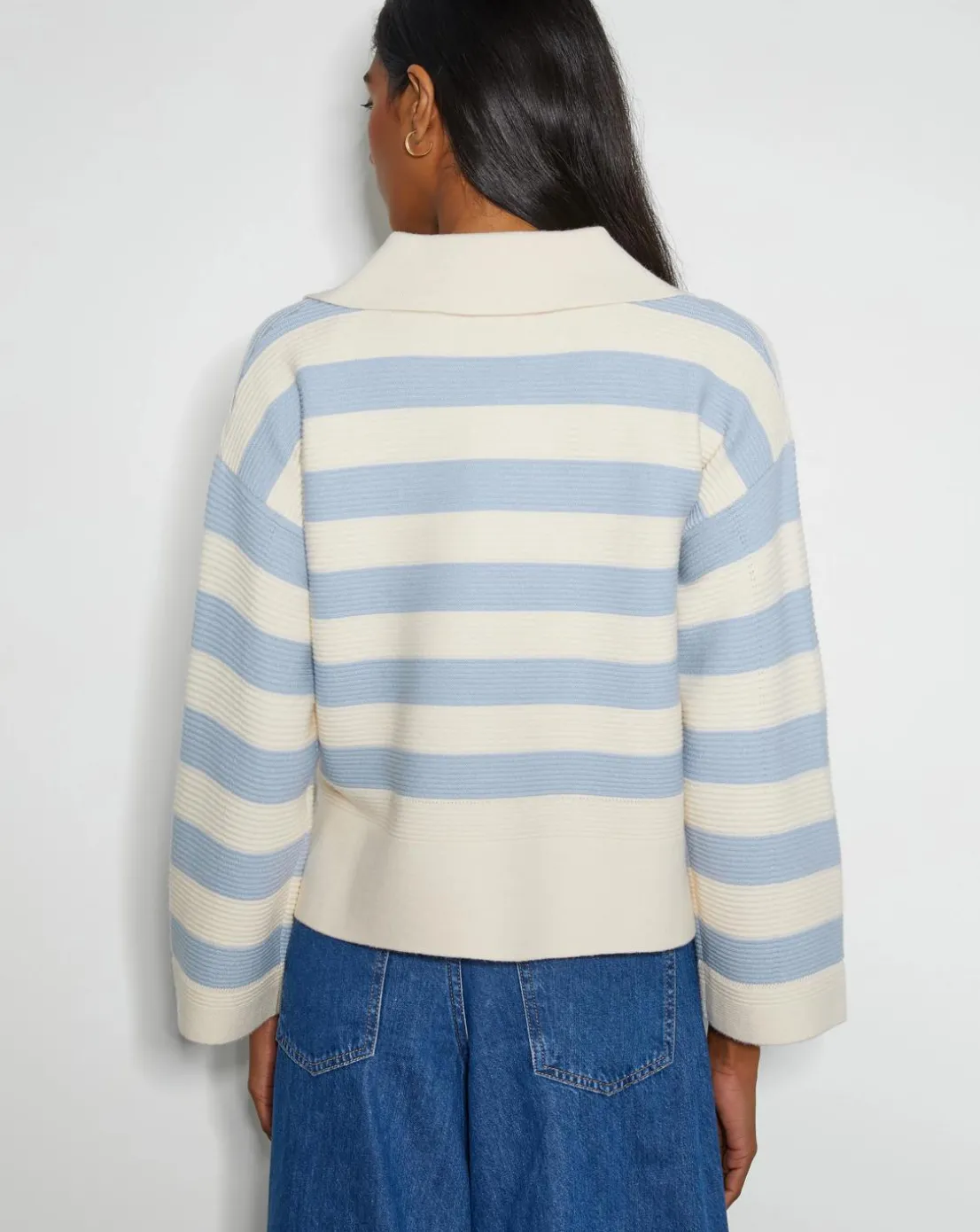 Monsoon Shay Stripe Collar Jumper