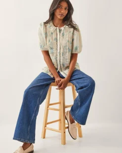 Monsoon Sorcha Floral Short Sleeve Shirt