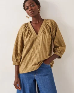 Monsoon Suzi 3/4 Sleeve Check Top