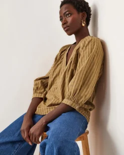 Monsoon Suzi 3/4 Sleeve Check Top