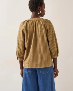 Monsoon Suzi 3/4 Sleeve Check Top