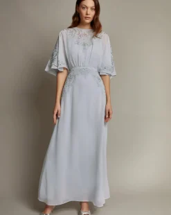 Monsoon Tatiana Angel Sleeve Embellished Maxi Dress