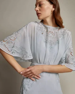 Monsoon Tatiana Angel Sleeve Embellished Maxi Dress