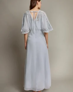 Monsoon Tatiana Angel Sleeve Embellished Maxi Dress