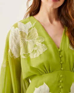 Monsoon Tilly Floral Embroidered Midi Dress