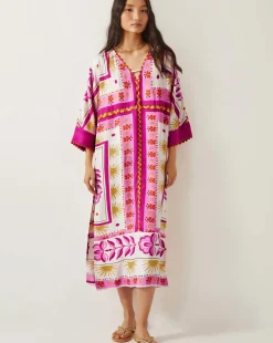 Monsoon Tina Summer Floral Maxi Kaftan Dress
