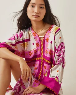 Monsoon Tina Summer Floral Maxi Kaftan Dress