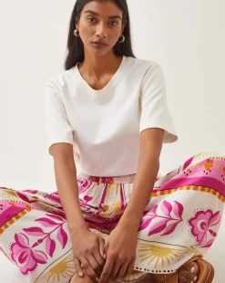 Monsoon Tina Summer Floral Wide Leg Trousers