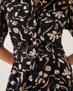 Monsoon Ulla Floral Print Jersey Dress