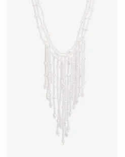 Mood Gold Pearl Cascade Statement Necklace