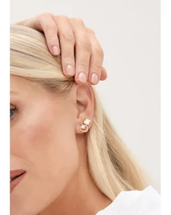 Mood Gold Pearl Cluster Hoop Earrings