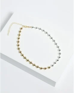 Mood Two Tone Ball Chain Allway Necklace