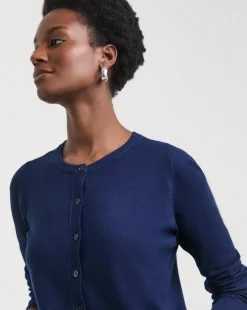 Navy Crew Neck Cardigan