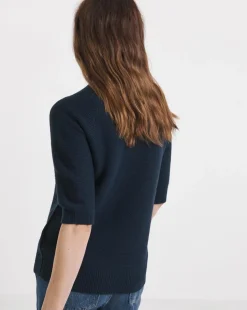 Navy Crew Neck Raglan Sleeve Jumper