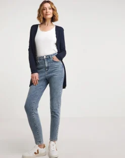 Navy Edge to Edge Jersey Cardigan