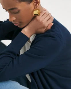 Navy Longline Edge To Edge Cardigan