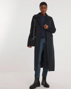 Navy Pin Stripe Coat