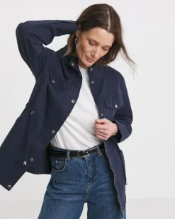 Navy Stretch Utility Jacket