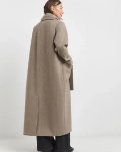 Neutral Longline Scarf Coat