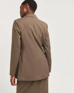 Neutral Single Breasted Blazer